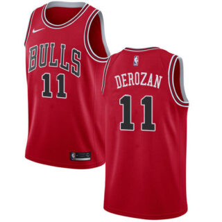 Nike Bulls #11 Demar Derozan Red NBA Swingman Icon Edition Jersey
