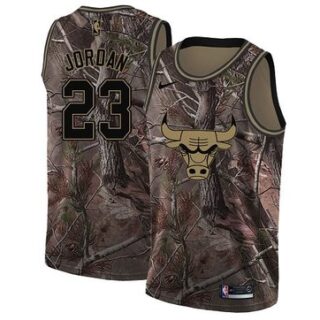 Nike Bulls #23 Michael Jordan Camo Women's NBA Swingman Realtree Collection Jersey