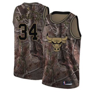 Nike Bulls #34 Wendell Carter Jr. Camo Women's NBA Swingman Realtree Collection Jersey