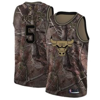 Nike Bulls #5 Bobby Portis Camo Youth NBA Swingman Realtree Collection Jersey
