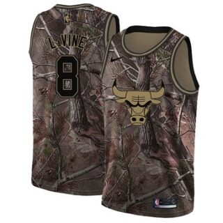 Nike Bulls #8 Zach LaVine Camo NBA Swingman Realtree Collection Jersey