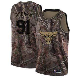 Nike Bulls #91 Dennis Rodman Camo Youth NBA Swingman Realtree Collection Jersey