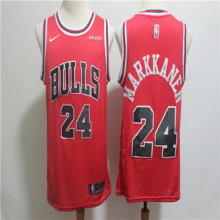 Nike Bulls 24 Lauri Markkanen Red Nike Swingman Jersey