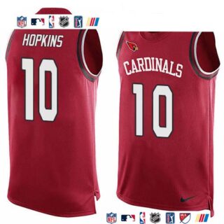 Nike Cardinals #10 DeAndre Hopkins Red Team Color Men's Stitched NFL Limited Tank Top Jersey