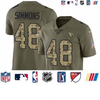 Nike Cardinals #48 Isaiah Simmons Olive Camo Men's Stitched NFL Limited 2017 Salute To Service Jersey