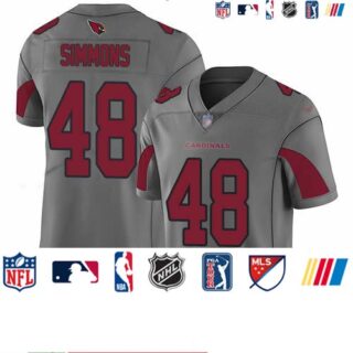 Nike Cardinals #48 Isaiah Simmons Silver Men's Stitched NFL Limited Inverted Legend Jersey