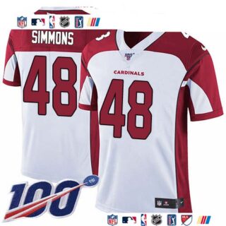 Nike Cardinals #48 Isaiah Simmons White Men's Stitched NFL 100th Season Vapor Untouchable Limited Jersey