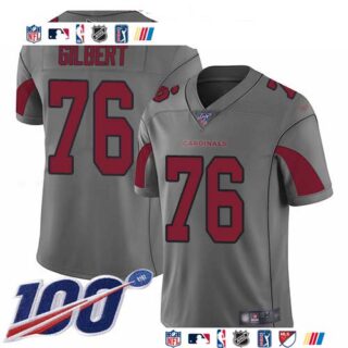 Nike Cardinals #76 Marcus Gilbert Silver Men's Stitched NFL Limited Inverted Legend 100th Season Jersey