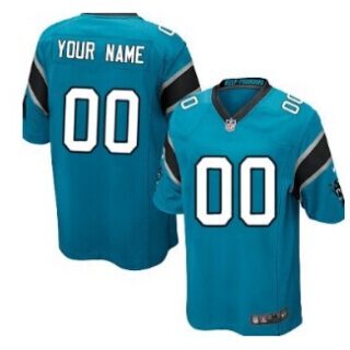 Nike Carolina Panthers Customized Blue Game Jersey