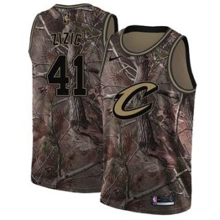 Nike Cavaliers #41 Ante Zizic Camo NBA Swingman Realtree Collection Jersey