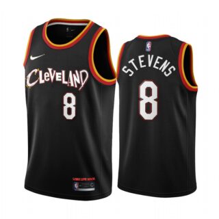 Nike Cavaliers #8 Lamar Stevens Black NBA Swingman 2020-21 City Edition Jersey