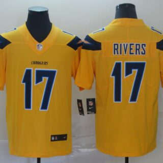 Nike Chargers 17 Philip Rivers Gold Inverted Legend Limited Jersey