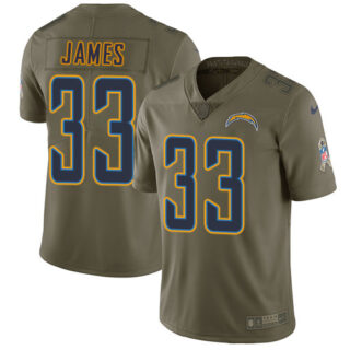 Nike Chargers #33 Derwin James Olive Men's Stitched NFL Limited 2017 Salute To Service Jersey
