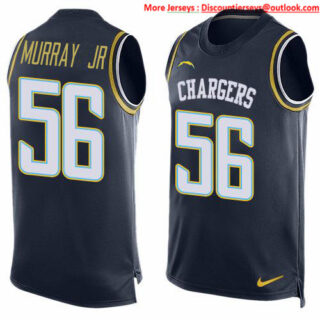 Nike Chargers #56 Kenneth Murray Jr Navy Blue Team Color Men's Stitched NFL Limited Tank Top Jersey