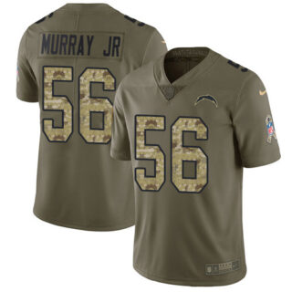 Nike Chargers #56 Kenneth Murray Jr Olive Camo Men's Stitched NFL Limited 2017 Salute To Service Jersey
