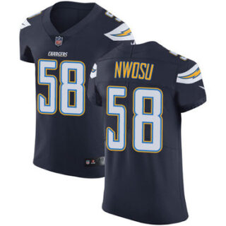 Nike Chargers #58 Uchenna Nwosu Navy Blue Team Color Men's Stitched NFL Vapor Untouchable Elite Jersey