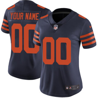 Nike Chicago Bears Elite Navy Blue Alternate Women's Jersey NFL Vapor Untouchable Customized jerseys