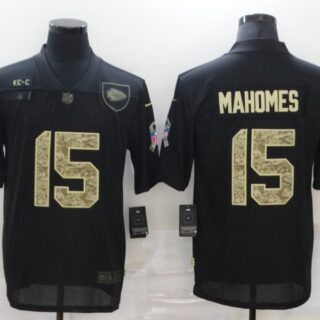 Nike Chiefs 15 Patrick Mahomes Black Camo 2020 Salute To Service Limited Jersey