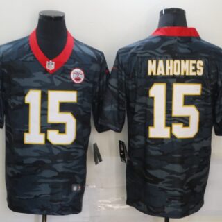 Nike Chiefs 15 Patrick Mahomes Black Camo Limited Jersey