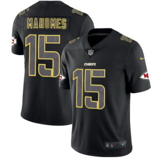 Nike Chiefs 15 Patrick Mahomes Black Impact Rush Limited Jersey