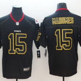 Nike Chiefs 15 Patrick Mahomes Black Shadow Legend Limited Jersey