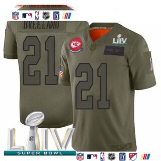 Nike Chiefs #21 Bashaud Breeland Camo Super Bowl LIV 2020 Men's Stitched NFL Limited 2019 Salute To Service Jersey