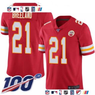 Nike Chiefs #21 Bashaud Breeland Red Team Color Men's Stitched NFL 100th Season Vapor Limited Jersey