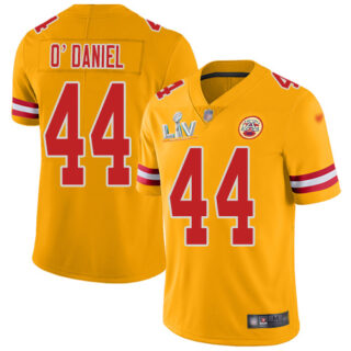 Nike Chiefs #44 Dorian O'Daniel Gold Youth Super Bowl LV Bound Stitched NFL Limited Inverted Legend Jersey