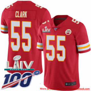 Nike Chiefs #55 Frank Clark Red Super Bowl LIV 2020 Team Color Men's Stitched NFL 100th Season Vapor Untouchable Limited Jersey