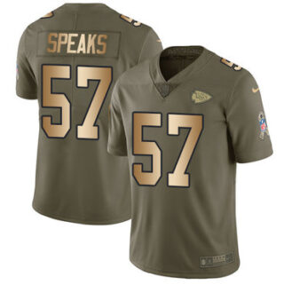 Nike Chiefs #57 Breeland Speaks Olive Gold Men's Stitched NFL Limited 2017 Salute To Service Jersey