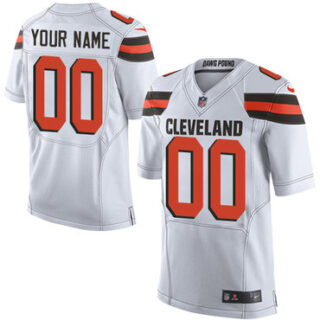 Nike Cleveland Browns Elite White Road Men's Jersey NFL Customized jerseys