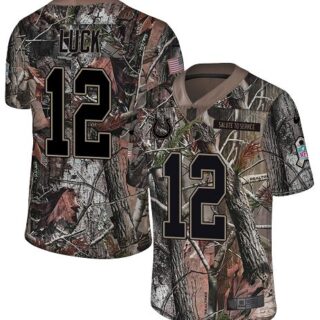Nike Colts #12 Andrew Luck Camo Men's Stitched NFL Limited Rush Realtree Jersey
