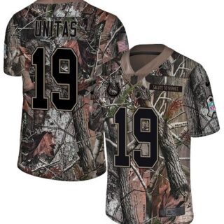 Nike Colts #19 Johnny Unitas Camo Men's Stitched NFL Limited Rush Realtree Jersey