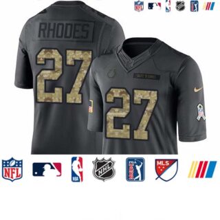Nike Colts #27 Xavier Rhodes Black Men's Stitched NFL Limited 2016 Salute to Service Jersey