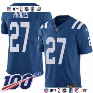 Nike Colts #27 Xavier Rhodes Royal Blue Team Color Men's Stitched NFL 100th Season Vapor Untouchable Limited Jersey