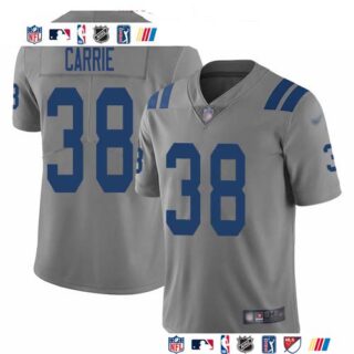 Nike Colts #38 T.J. Carrie Gray Men's Stitched NFL Limited Inverted Legend Jersey