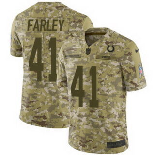 Nike Colts #41 Matthias Farley Camo Men's Stitched NFL Limited 2018 Salute To Service Jersey