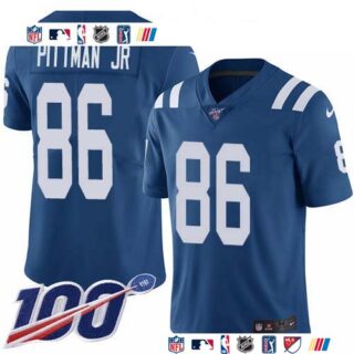 Nike Colts #86 Michael Pittman Jr. Royal Blue Team Color Men's Stitched NFL 100th Season Vapor Untouchable Limited Jersey