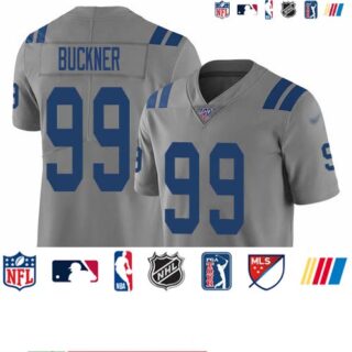 Nike Colts #99 DeForest Buckner Gray Men's Stitched NFL Limited Inverted Legend 100th Season Jersey