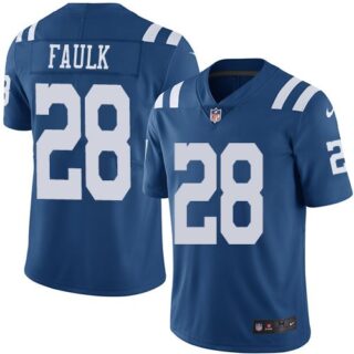 Nike Colts 28 Marshall Faulk Royal Color Rush Limited Jersey