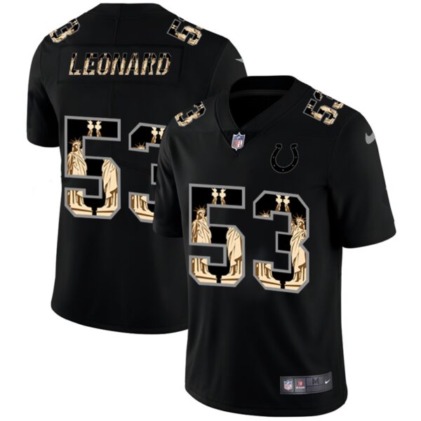 Nike Colts 53 Darius Leonard Black Statue Of Liberty Limited Jersey