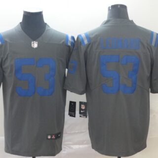 Nike Colts 53 Darius Leonard Gray Inverted Legend Limited Jersey