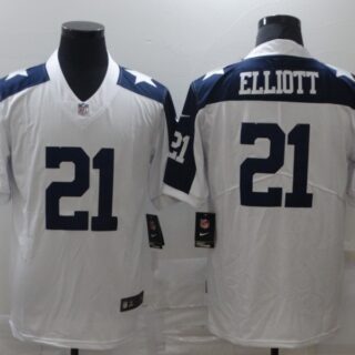 Nike Cowboys 21 Ezekiel Elliott White Vapor Untouchable Limited Jersey