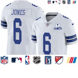 Nike Cowboys #6 Chris Jones White Men's Stitched With Established In 1960 Patch NFL Vapor Untouchable Limited Jersey