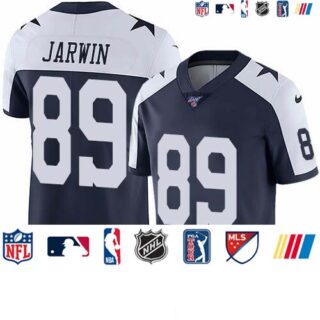 Nike Cowboys #89 Blake Jarwin Navy Blue Thanksgiving Men's Stitched NFL 100th Season Vapor Throwback Limited Jersey
