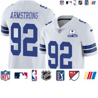 Nike Cowboys #92 Dorance Armstrong White Men's Stitched With Established In 1960 Patch NFL Vapor Untouchable Limited Jersey