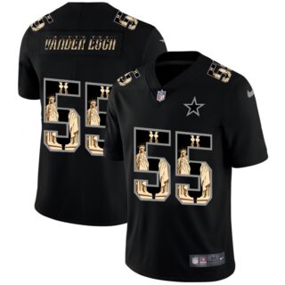 Nike Cowboys 55 Leighton Vander Esch Black Statue Of Liberty Limited Jersey