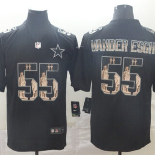 Nike Cowboys 55 Leighton Vander Esch Black Statue Of Liberty Limited Jersey