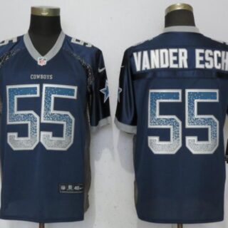 Nike Cowboys 55 Leighton Vander Esch Navy Drift Fashion Elite Jersey