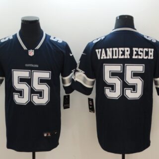 Nike Cowboys 55 Leighton Vander Esch Navy Vapor Untouchable Limited Jersey
